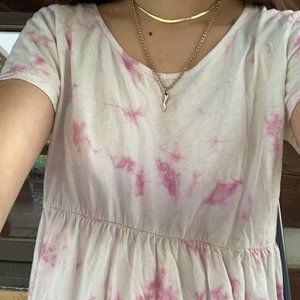 Tie-dye T-shirt Summer Dress Pink